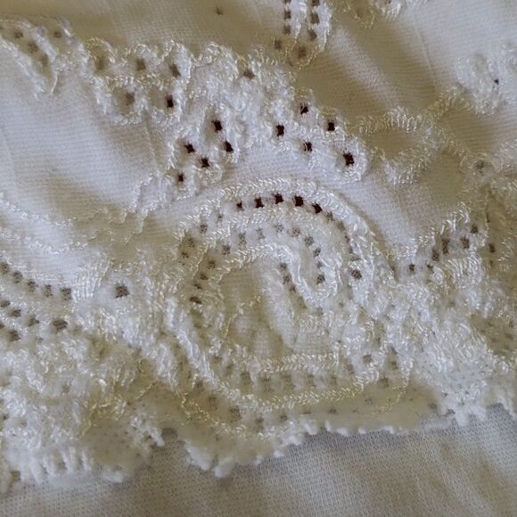 FLEXEES By MAIDENFORM White Eyelet Lace Underwire Shape-Wear Full Slip Dress - Picture 2 of 8